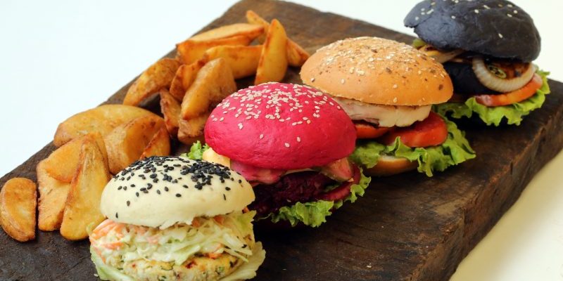 همبرگر رنگی : برگر یا اثر هنری؟